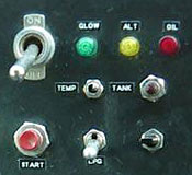 Sharkey's pusher engine control panel